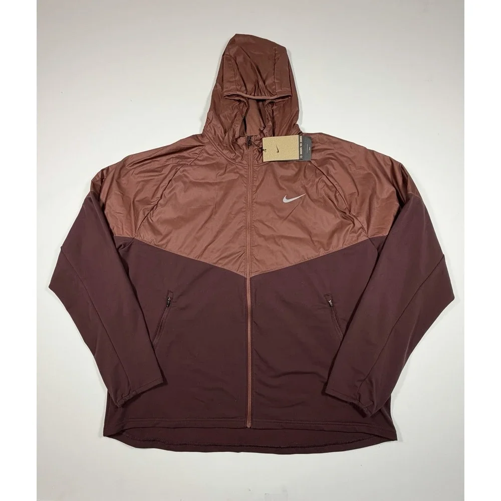 Nike Miller Repel Winterized Burgundy Hooded Running Jacket HV2669-652 Men's XL